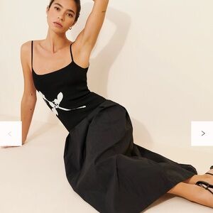 Find Me Now Mix Media Drop Waist Midi Dress